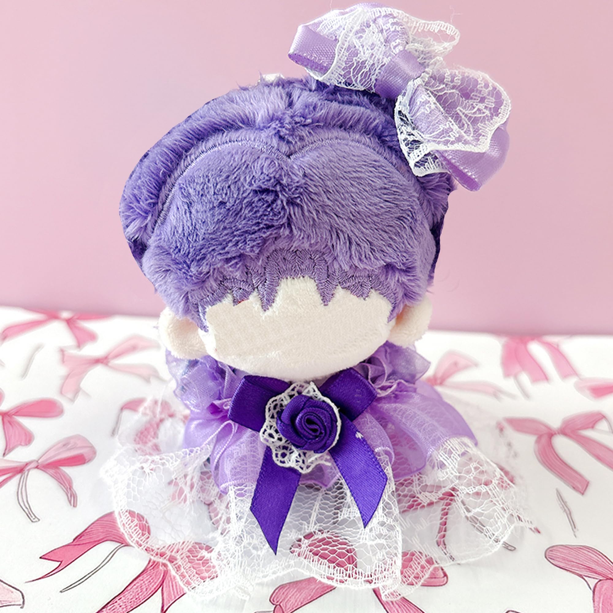無属性 ぬいぐるみ ぬい服 10cm ワンピース パープル 紫 無属性 ぬいぐるみ ぬい服 10cm ワンピース パープル 紫